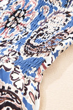 Paisley Print Twist Detail Smocked Back Spaghetti Straps Dress Woman Casual Dress