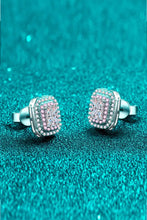 1 Carat Moissanite and Zircon Contrast Geometric Stud Earrings Earrings