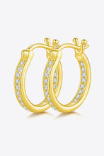 Adored Moissanite 925 Sterling Silver Earrings Gold One Size