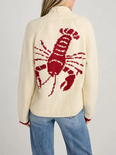 Lobster Button Up Long Sleeve Cardigan Woman Outerwear
