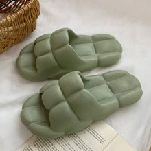 Open Toe Flats Slippers Moss Woman Slippers