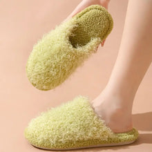 Round Toe Flats Slippers Green Woman Slippers