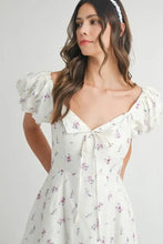MABLE Floral Print Puff Sleeve Mini Dress Casual Dresses