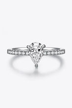 1 Carat Moissanite 925 Sterling Silver Side Stone Ring Rings