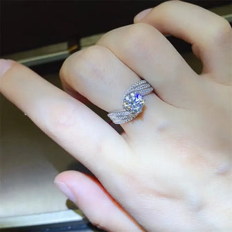 1 Carat Moissanite 925 Sterling Silver Ring Silver Rings