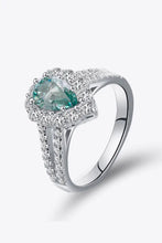 1 Carat Moissanite 925 Sterling Silver Ring Turquoise Rings