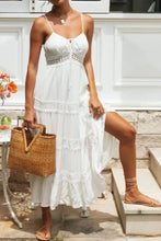 Lace Detail Smocked Midi Cami Dress Casual Dresses