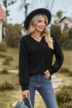 V-Neck Dropped Shoulder Blouse Woman Blouses