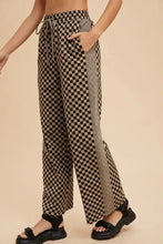 Annie Wear Drawstring Checkered Wide Leg Pants Woman Pants