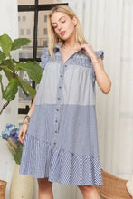 ADORA Button Down Textured Babydoll Dress Woman Casual Dress