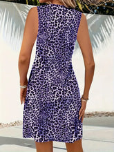 Leopard V-Neck Sleeveless Mini Dress Casual Dresses