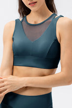 Cutout Wide Strap Active Tank Dark Blue