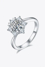 1 Carat Moissanite Zircon Ring Silver Rings