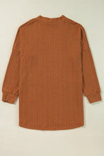 Textured Pocketed Open Front Long Sleeve Cover Up Casual Dresses