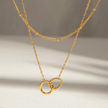 18K Gold-Plated Layered Necklace with Knot Detail