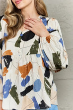 Hailey & Co Wishful Thinking Multi Colored Printed Blouse Woman Blouses