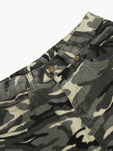 Men's Camouflage Cargo Wide Leg Pants Woman Sweatpants