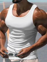 Men's Plus Size Wide Strap Tank White