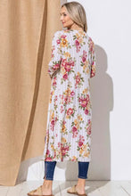 And The Why Floral Kimono Open Front Longline Cardigan Casual Dresses
