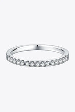 Moissanite Platinum-Plated Half-Eternity Ring Rings