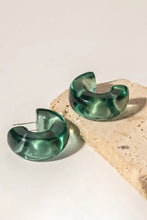 Resin C-Hoop Earrings Earrings