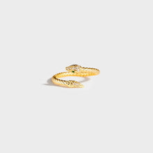 Snake Shape 18K Gold-Plated Bypass Ring Gold One Size