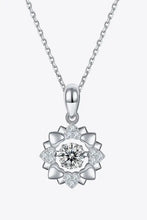 Moissanite Flower Shape Pendant Necklace Silver One Size Necklaces