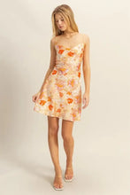 HYFVE Floral Cowl Neck Flirty Satin Mini Dress Casual Dresses