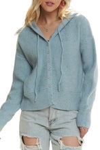 ADORA Hoodie Relaxed Fit Ribbed Cuffs Sweater Cardigan