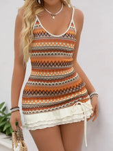 Ruffled Printed Mini Cami Dress Multicolor Casual Dresses