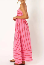 Striped Square Neck Cami Dress Woman Maxi Dress