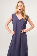 And The Why Washed Cotton Gauze Fringe Detail Tiered Dress Casual Dresses