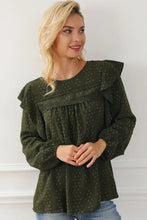 Round Neck Ruffled Blouse Woman Blouses