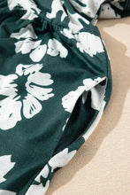 Floral Print Ruffle Sleeve Empire Waist Mini Dress Casual Dresses