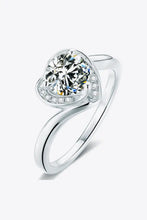 1 Carat Moissanite Heart Ring Silver Rings
