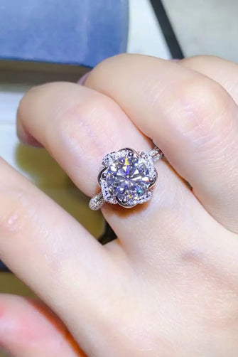 2 Carat Moissanite 925 Sterling Silver Ring Silver Rings
