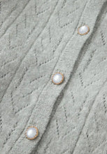 Openwork Button Down Long Sleeve Cardigan Woman Outerwear