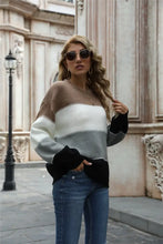 Angel Wings Color Block Round Neck Sweater Sweater Pullovers