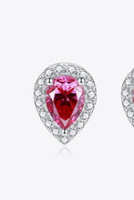 2 Carat Moissanite Teardrop Stud Earrings in Rose Earrings