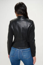 Coalition LA Zip Up Vegan Moto Jacket Woman Outerwear