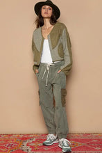 POL Quilted Knit Viding Detail Knit Patch Jacket Woman Outerwear