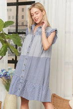 ADORA Button Down Textured Babydoll Dress Woman Casual Dress