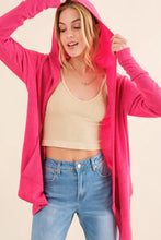 And The Why Full Size Thermal Hooded Open Front Cardigan with Pockets Woman Outerwear
