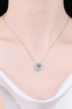 Moissanite Round Pendant Rhodium-Plated Necklace Silver One Size Necklaces