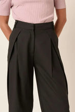 Mittoshop Deep Pleated High Waisted Wide Leg Pants Woman Pants