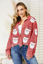 Santa Sequin Raw Hem Jacket Red