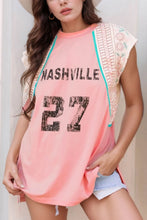 NASHVILLE Printed Patchwork Tank Blush Pink Tanks & Camis