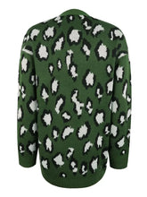 Leopard Open Front Dropped Shoulder Cardigan Woman Outerwear