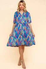 Haptics Johnny Collar Babydoll Dress with Side Pockets Blue Casual Dresses