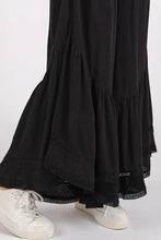 Mittoshop Lace Ruffle Asymmetric Hem Wide Leg Pants